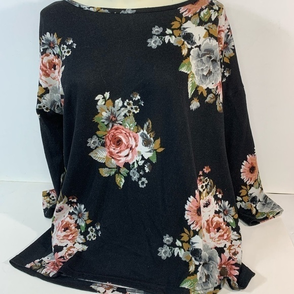 ONLY Black Floral Blouse - Picture 1 of 4